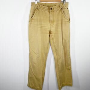 Kavu Tan Khaki Denim 100% Cotton Straight Leg Pants Men's Size 36